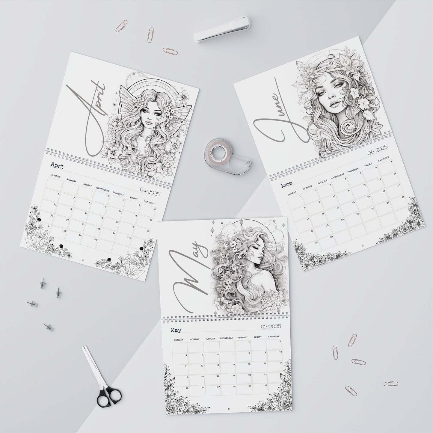 2025 Coloring Calendar - Moonlight Faeries Volume 5