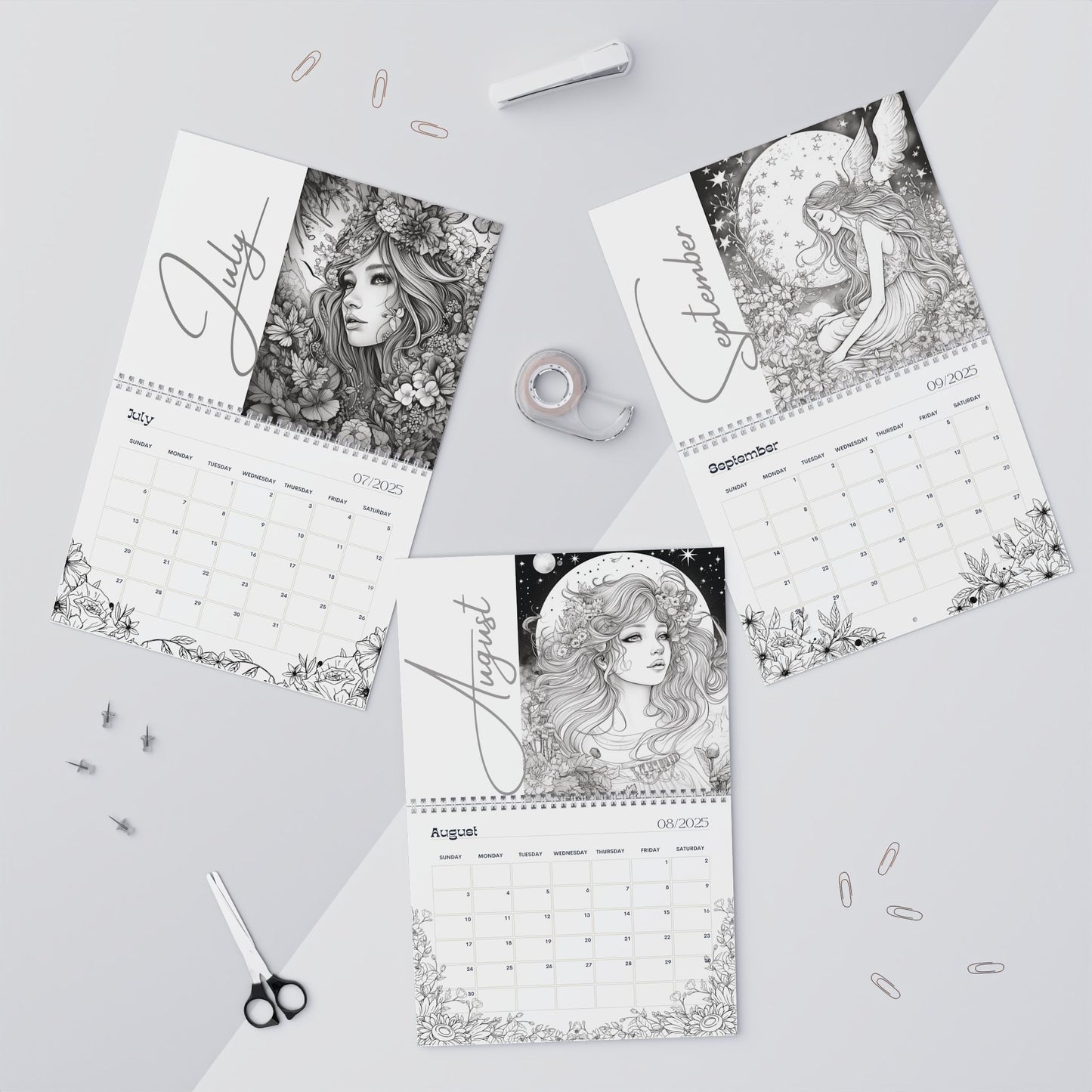 2025 Coloring Calendar - Moonlight Faeries Volume 1