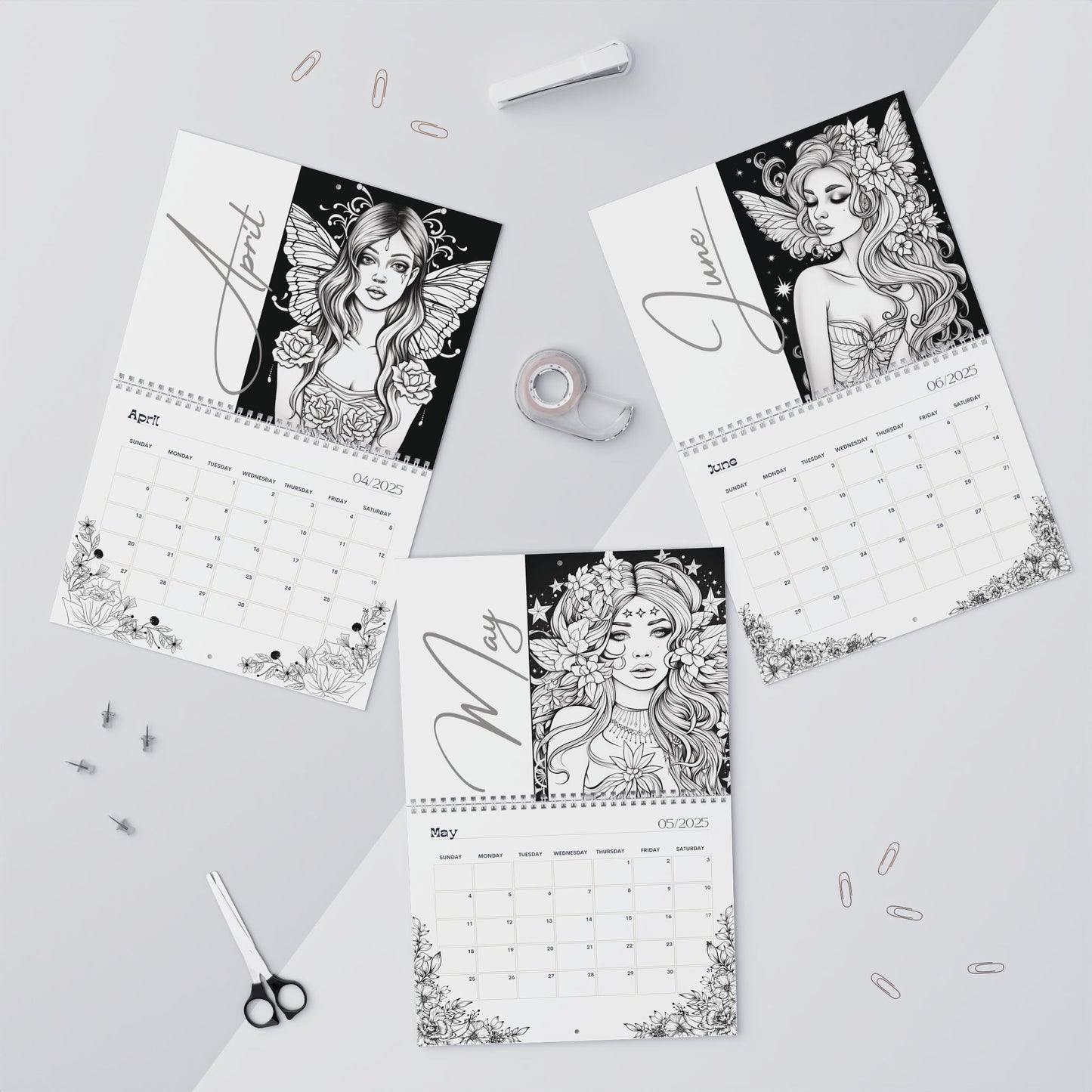 2025 Coloring Calendar - Moonlight Faeries Volume 10