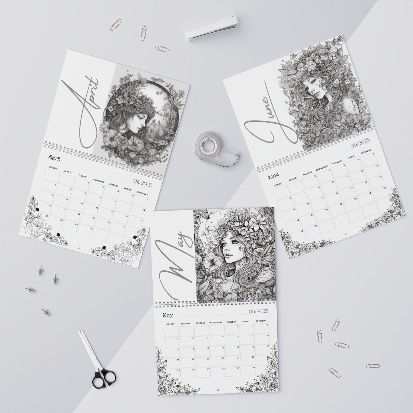 2025 Coloring Calendar - Moonlight Faeries Volume 1