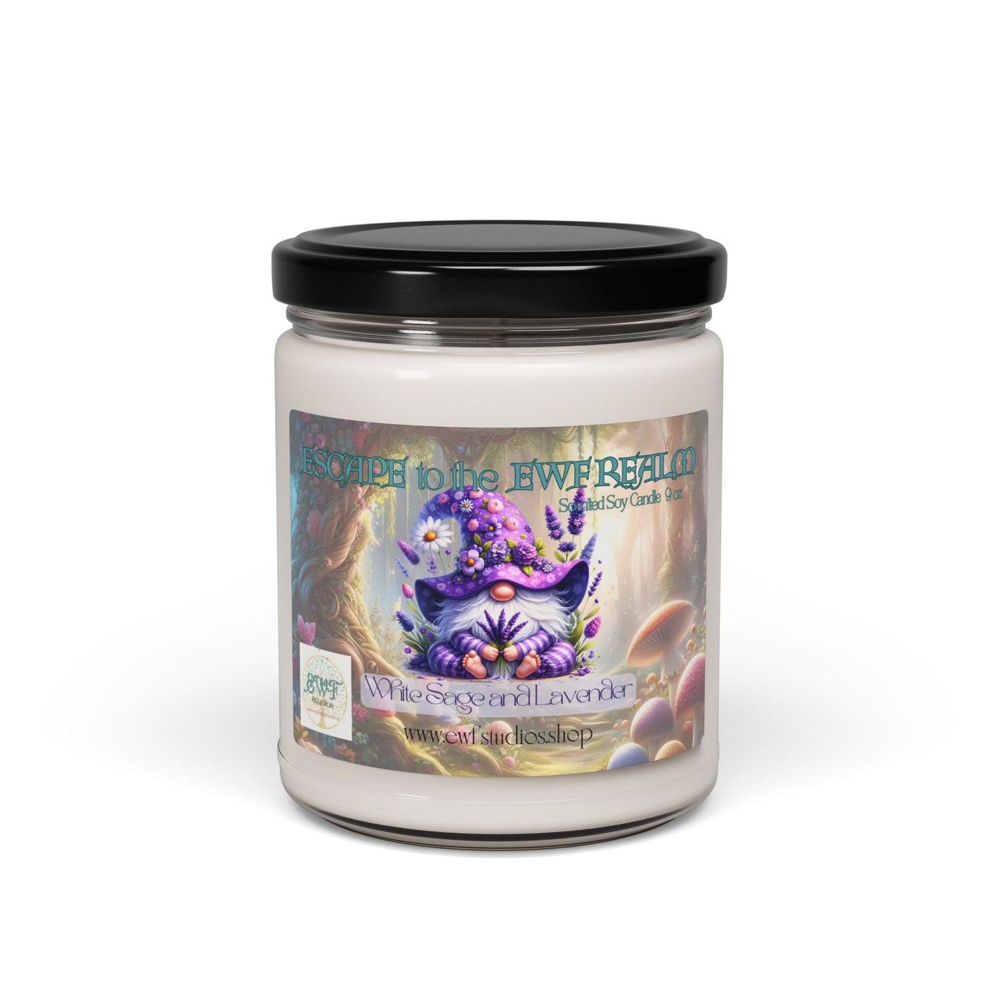 Scented Soy Candle White Sage and Lavender