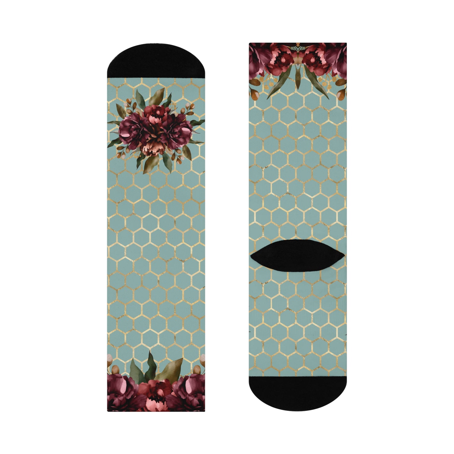 Cushioned Crew Socks-Floral Romance