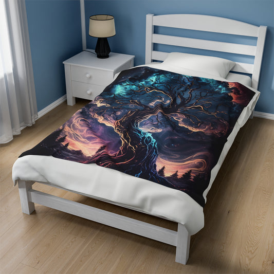Plush Blanket - Fantasy Tree 1