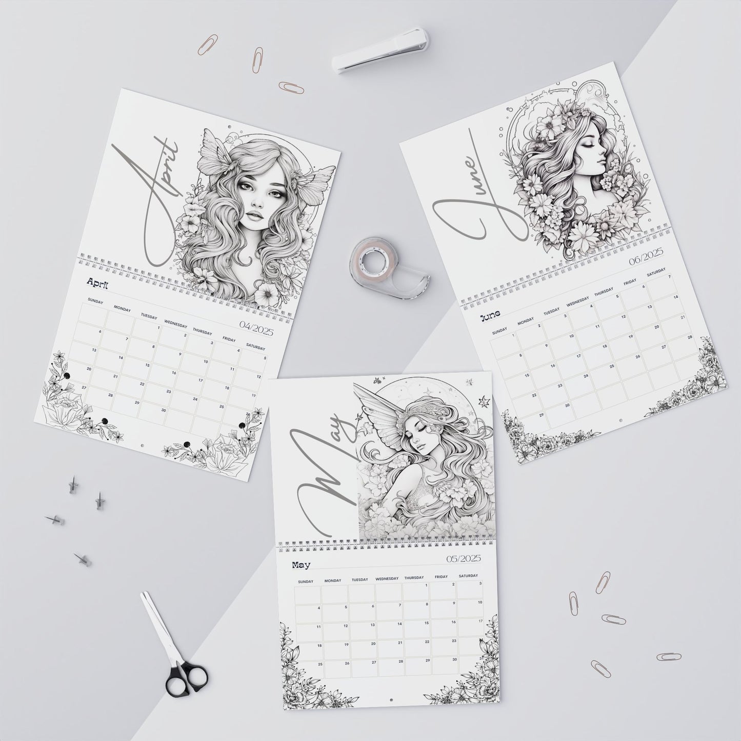 2025 Coloring Calendar - Moonlight Faeries Volume 4