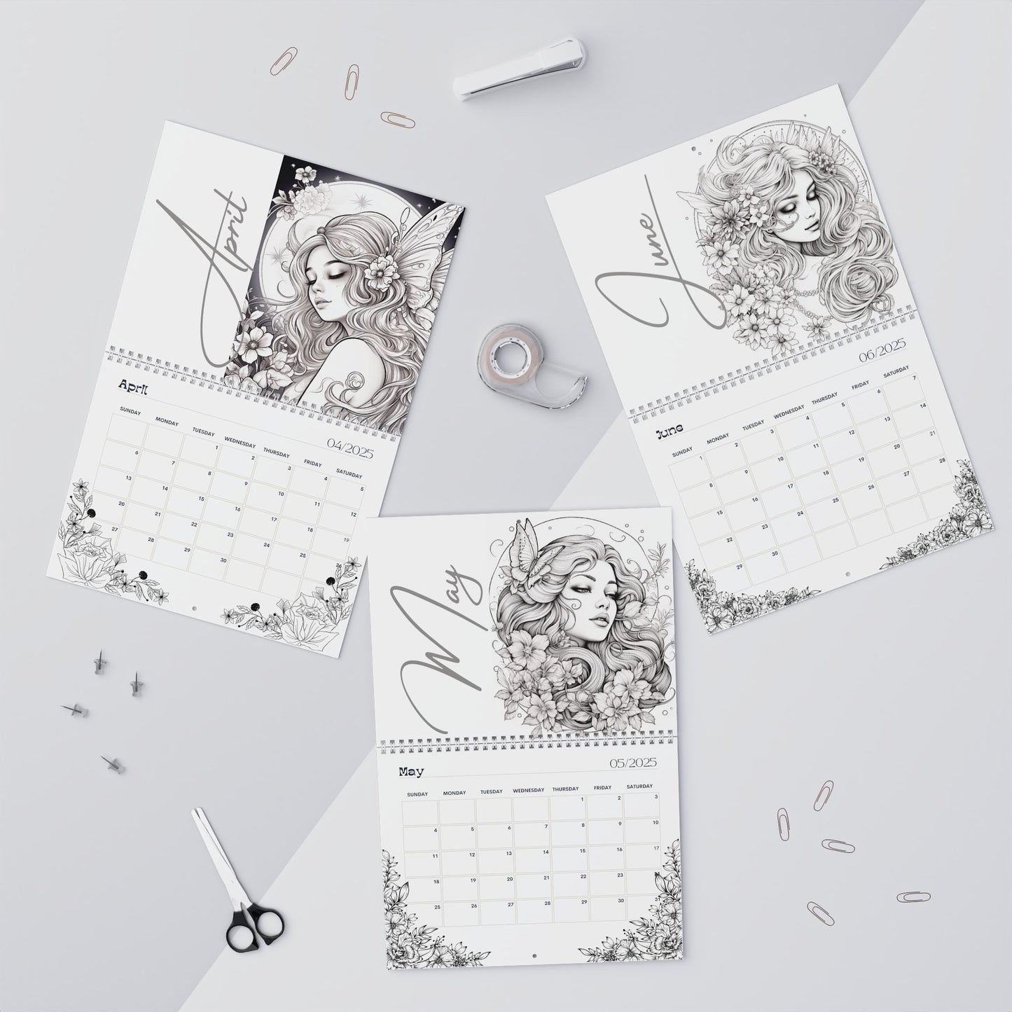 2025 Coloring Calendar - Moonlight Faeries Volume 8