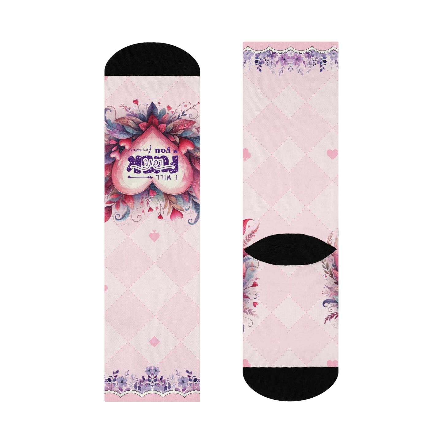 Cushioned Crew Socks-"Love" forever