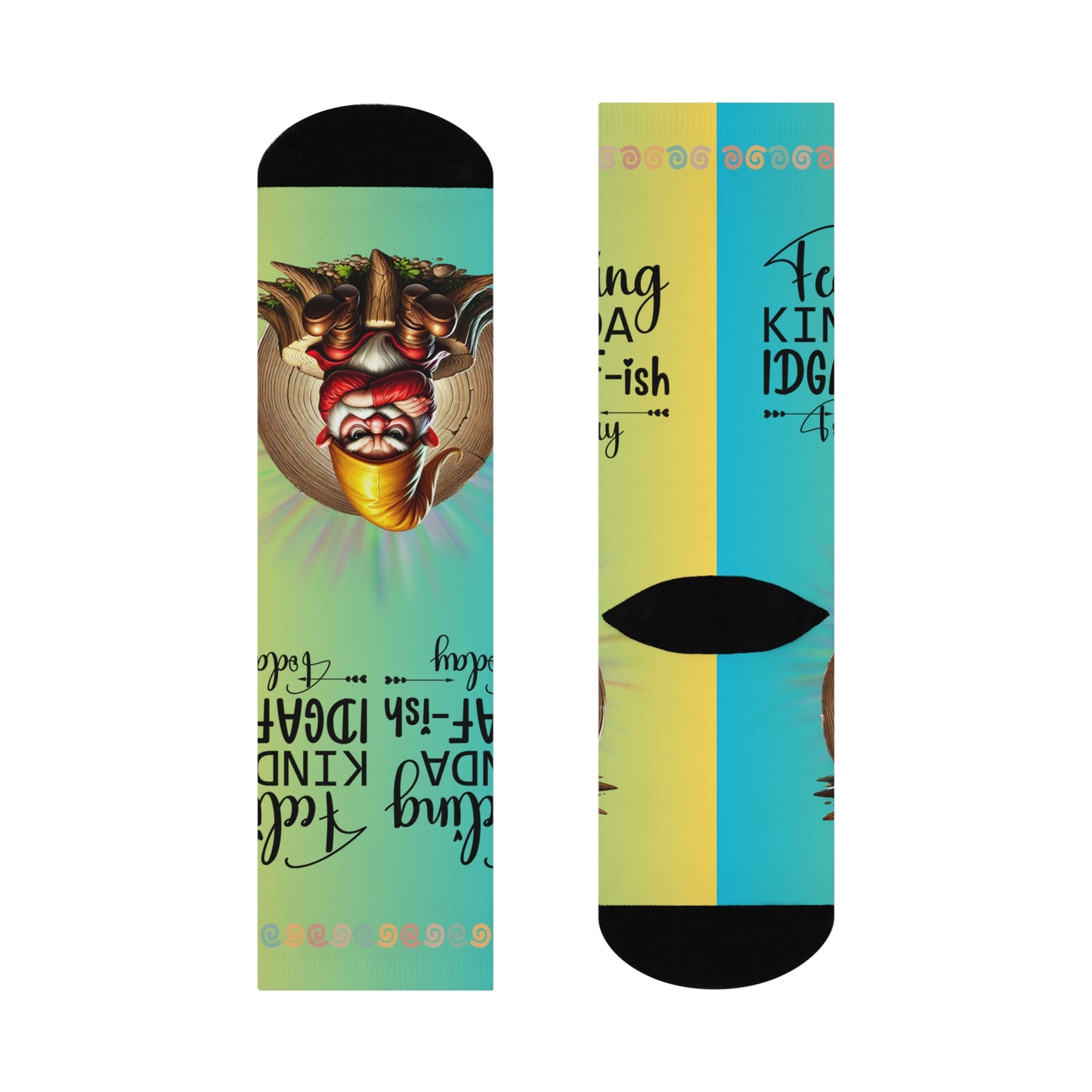 Cushioned Crew Socks-Feeling IDGAF-ish