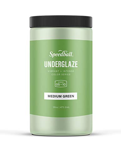Speedball Underglaze, Teal, 16 oz, Made in USA, Lead-Free Color for Pottery and Ceramics, Wide Firing Range Cone 05-10, Food Safe