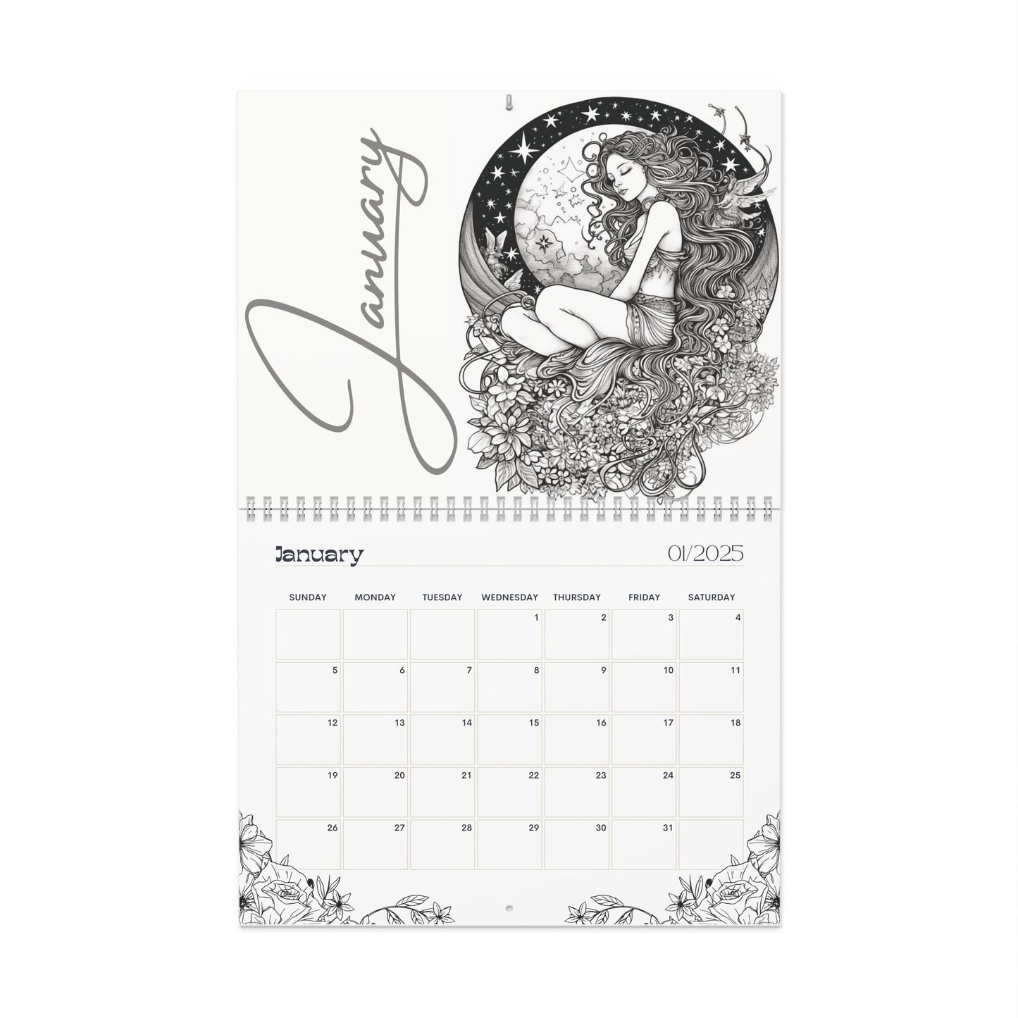 2025 Coloring Calendar - Moonlight Faeries Volume 1