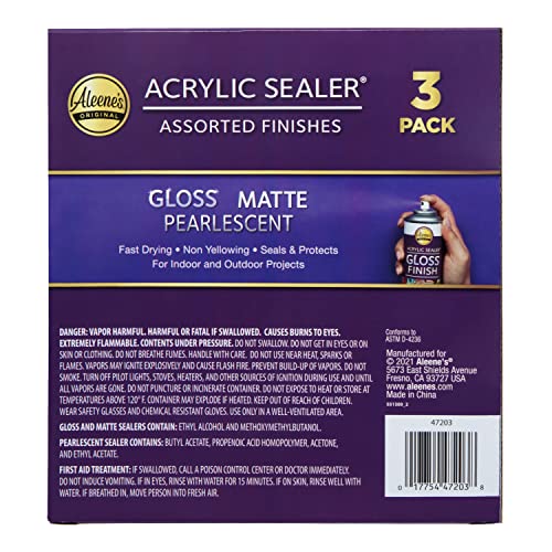Aleene's 26412 Spray Gloss Finish, 6 Oz Acrylic Sealer, Original Version