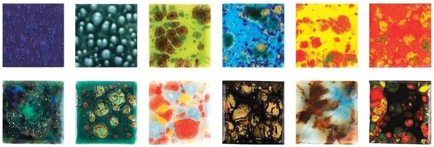 Mayco Jungle Gems Crystal Glaze Set 4 oz- 12 Jars Classroom Pack for Ceramics, Pottery, Painting, Artists, Teachers