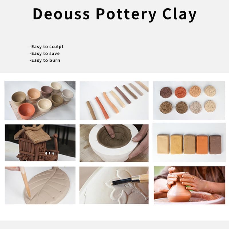 5 lbs Low Fire Pottery Clay for Sculpting, Beginners, and Advance- Terra Cotta, Cone 06. Earthware Potters Throwing Clay. Ideal for Wheel Throwing, Hand Building, Firing and More