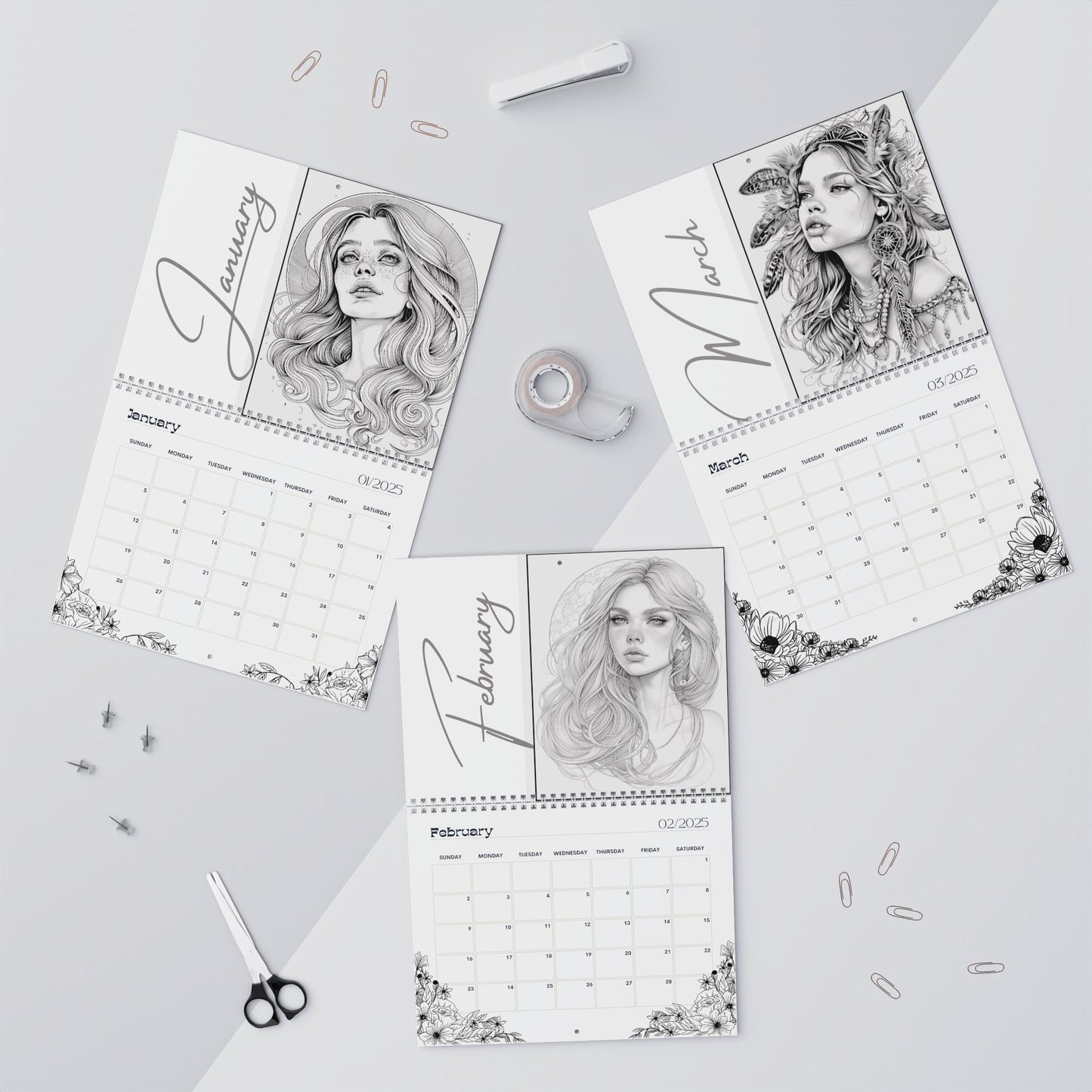2025 Coloring Calendar - Moonlight Faeries Volume 6