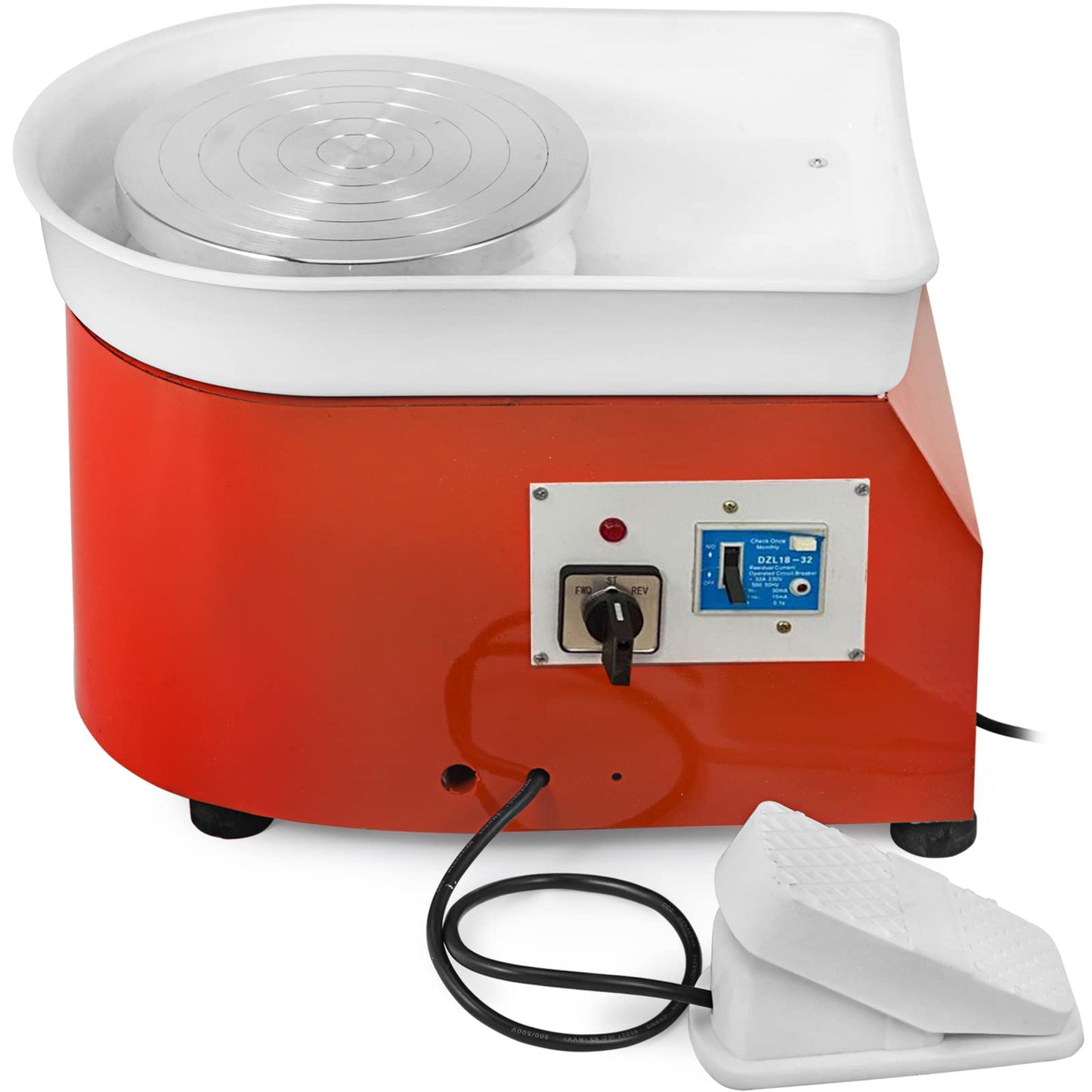 VEVOR 11 inch Pottery Wheel for Adults, 450W Forming Machine with Direct Drive Motor and LCD Touch Screen, 50-300RPM Speed Adjustable Foot Pedal Detachable Basin, for Art Craft Work Home DIY, White
