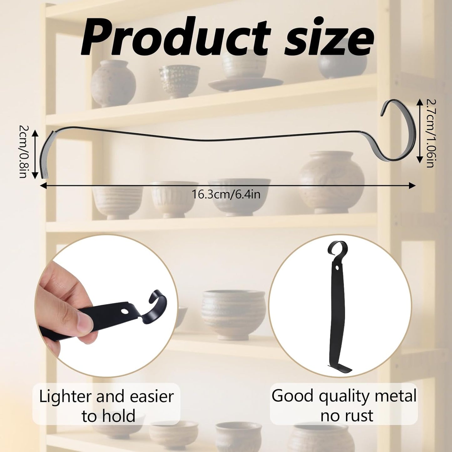 Professional Pottery Trimming Tool for Ceramic and Clay Artists, Double Ended Sharp Handmade Pottery Trimming Tools for Precise Sculpting Carving Smoothing