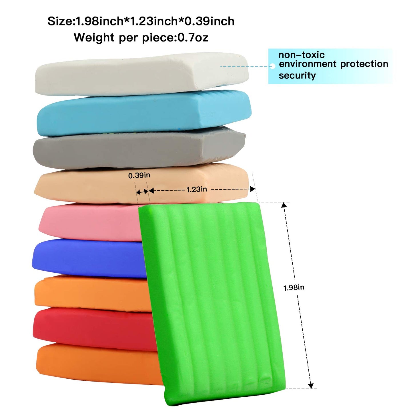 Polymer Clay 50 Colors, Modeling Clay for Kids DIY Starter Kits, Oven Baked Model Clay, Non-Sticky Molding Clay with Sculpting Tools, Gift for Children and Artists (50 Colors A)