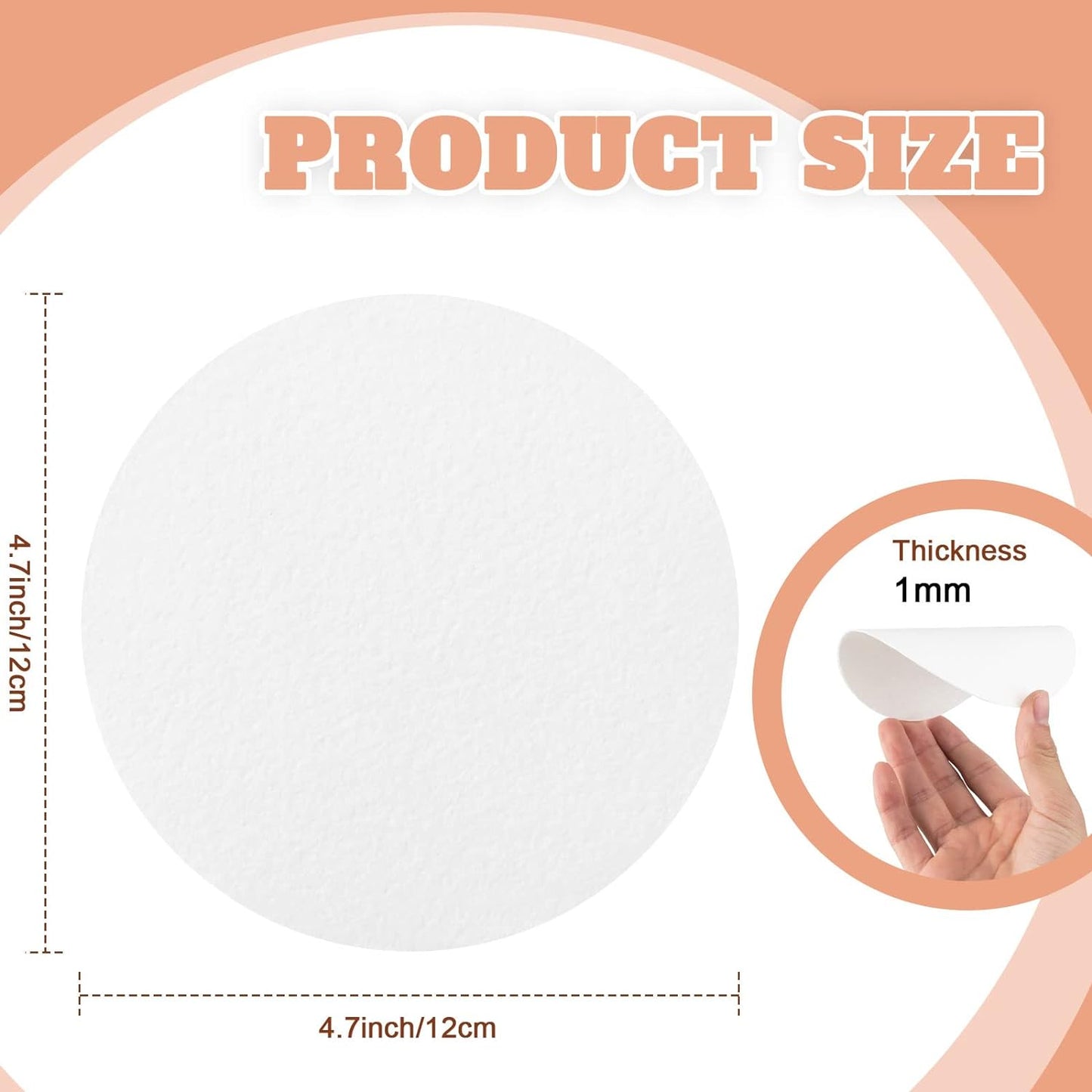 100 Sheets Round Microwave Kiln Papers 4.7 Inch Ceramic Fiber Paper Insulation Ceramic Fiber Blanket for Glass Fusing DIY Crafts Supplies