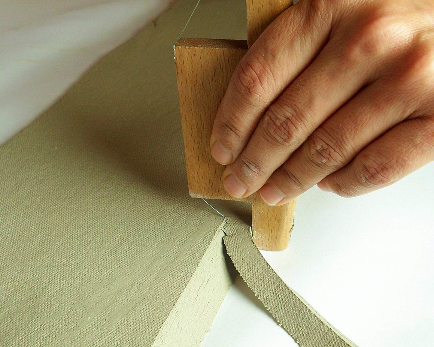 Creative Hobbies Wood and Wire Bevel Cutter Clay Trimming Tool for Pottery, Ceramics and Sculpting