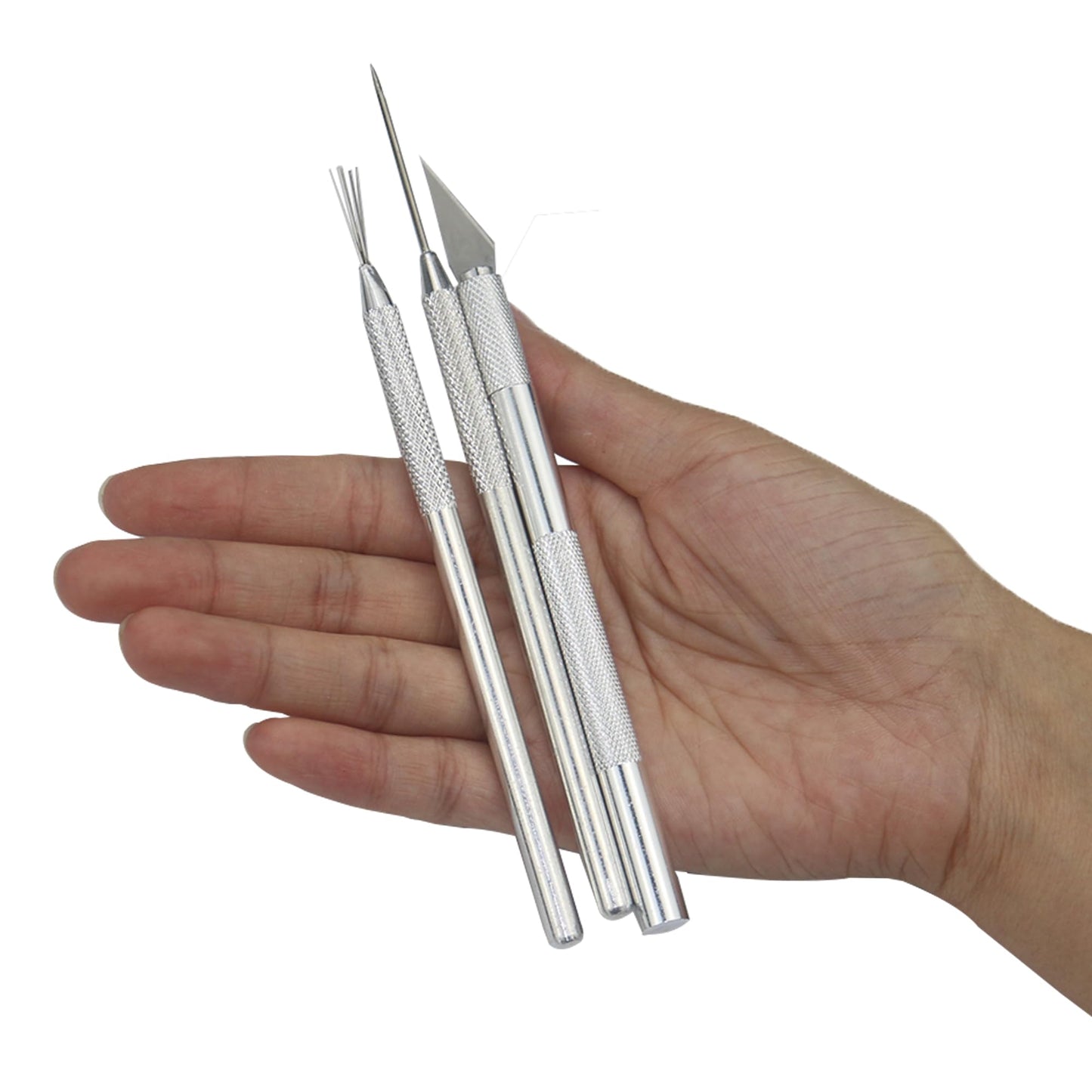 3 in 1 Clay Needle Tools Sculpting Ceramics Pottery Carving Tools for Model Clay Supplies, Ceramic & Pottery Tools Includes Sculpture Feather Pin Carving Knife Needle Texture Tools, LXLVOUEG
