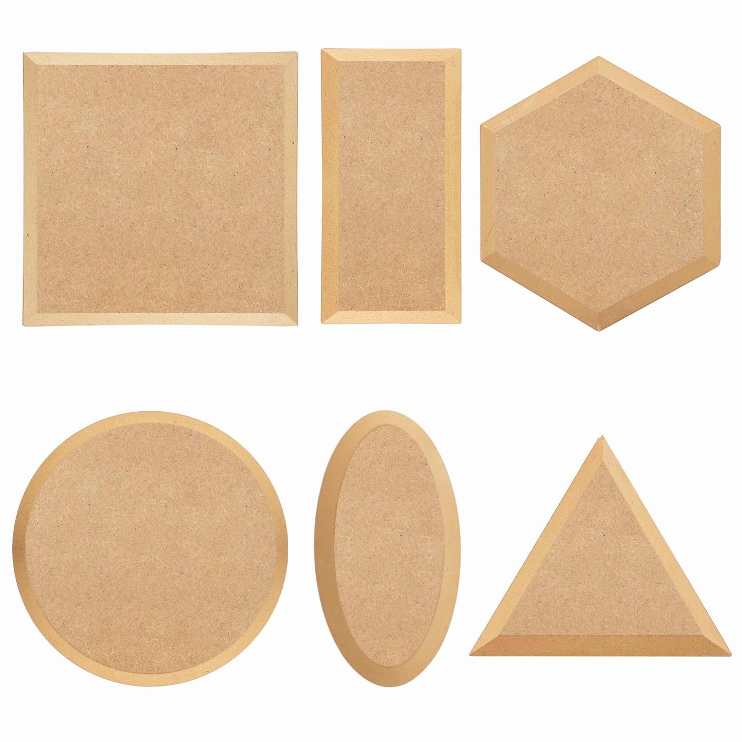 GeryVtee Ceramics Plate Forming Molds 6 Pcs Pottery Molds for Clay Handbuliding Plates Slump Mold for Pottery 6 Shapes Wooden Pottery Tools and Supplies (Mix)