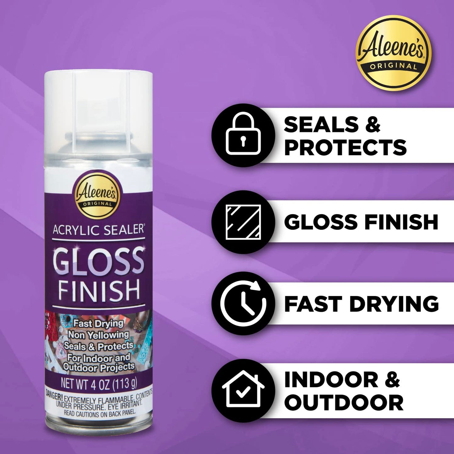 Aleene's 26412 Spray Gloss Finish, 6 Oz Acrylic Sealer, Original Version