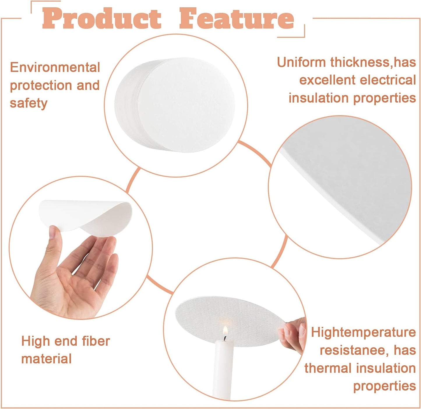 100 Sheets Round Microwave Kiln Papers 4.7 Inch Ceramic Fiber Paper Insulation Ceramic Fiber Blanket for Glass Fusing DIY Crafts Supplies
