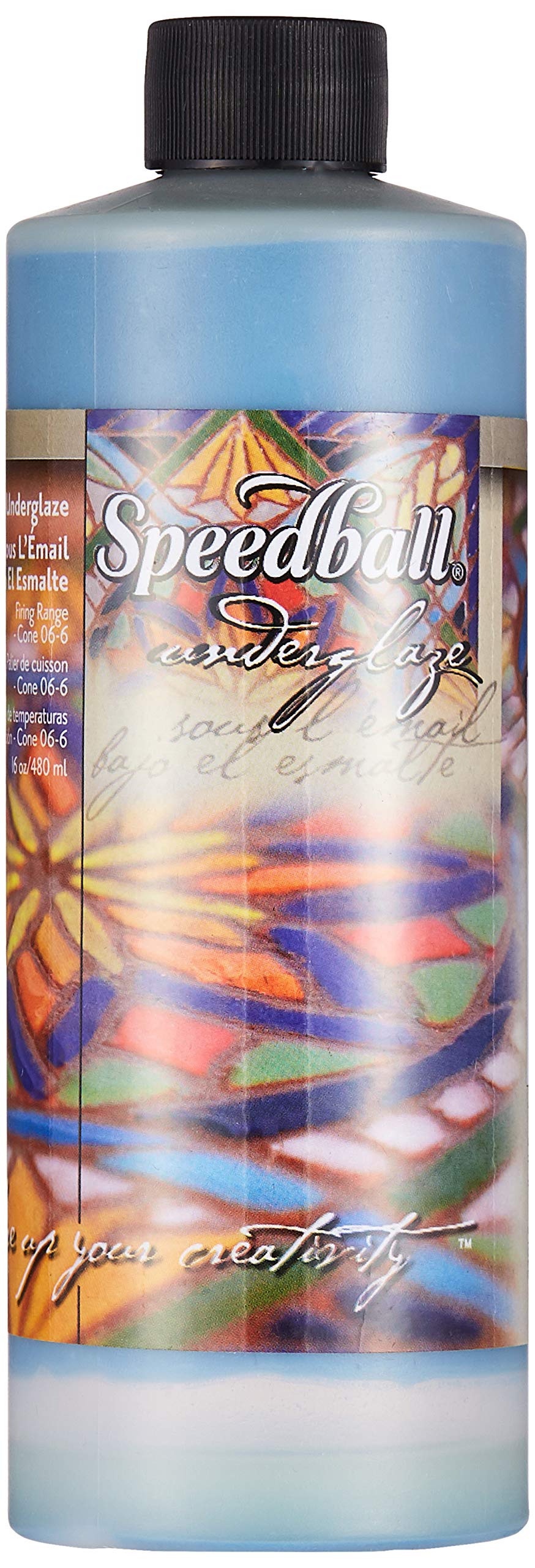 Speedball Underglaze, Teal, 16 oz, Made in USA, Lead-Free Color for Pottery and Ceramics, Wide Firing Range Cone 05-10, Food Safe