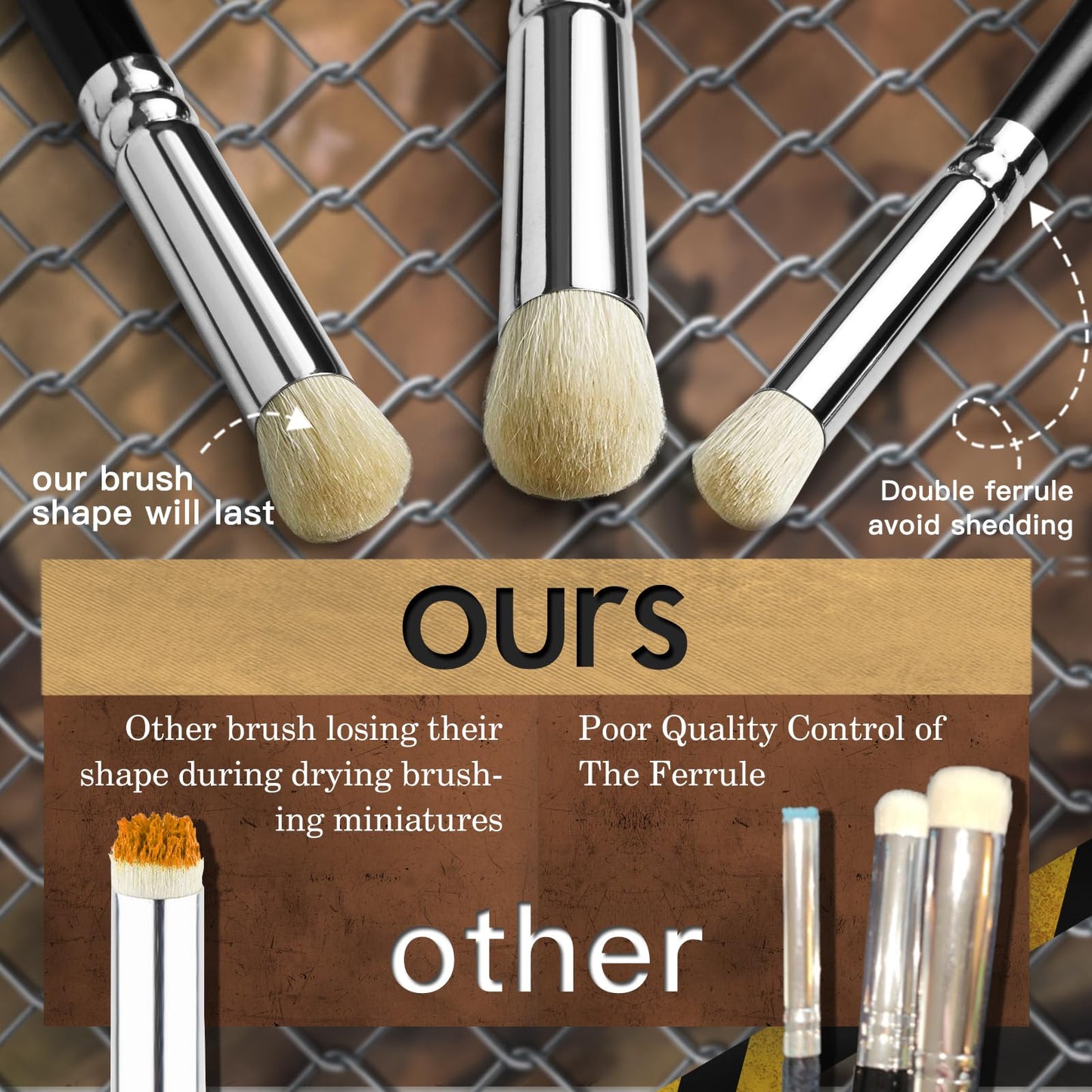 Golden Maple Miniature Paint Brushes Drybrush-18PCS Micro Detail Paint Brush Set, Small Fine Detail Model Brushes for Acrylics, Watercolors & Paint by Number, Figurine - Cocoa Brown