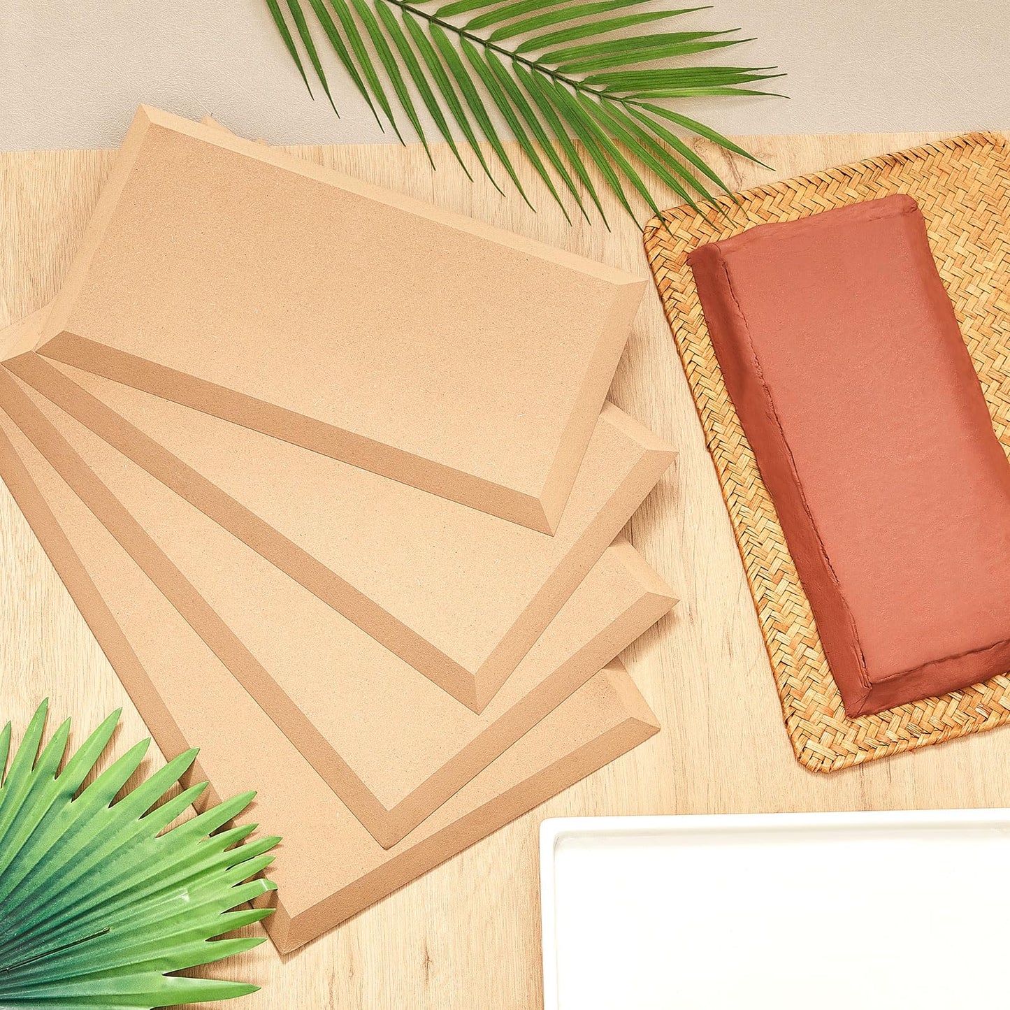 Sunnychicc 5 Pcs Ceramic Mold for Clay Wooden Pottery Clay Molds for Pottery Ceramic Plate for Slump Tools for Handbuilding Craft(Round,6.14-10.87")