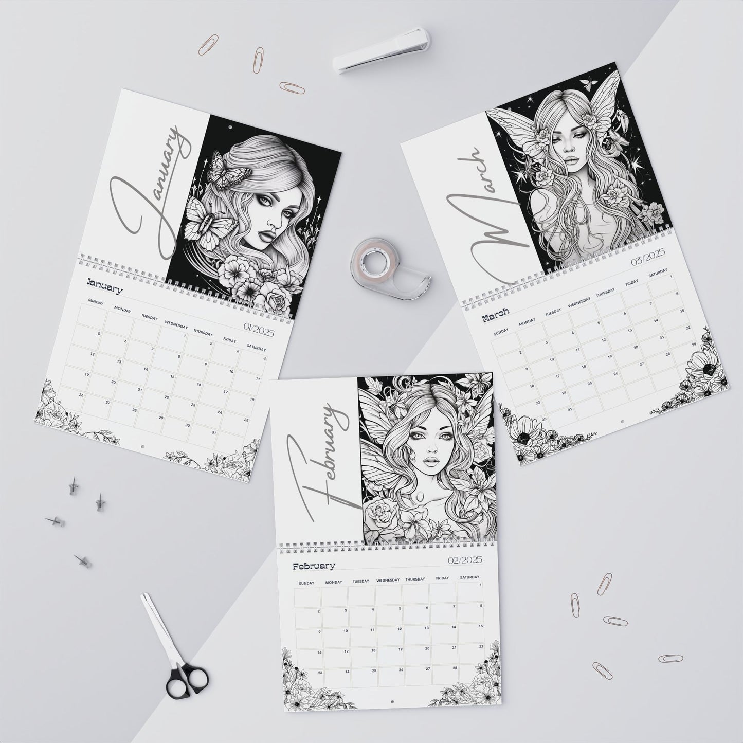2025 Coloring Calendar - Moonlight Faeries Volume 11