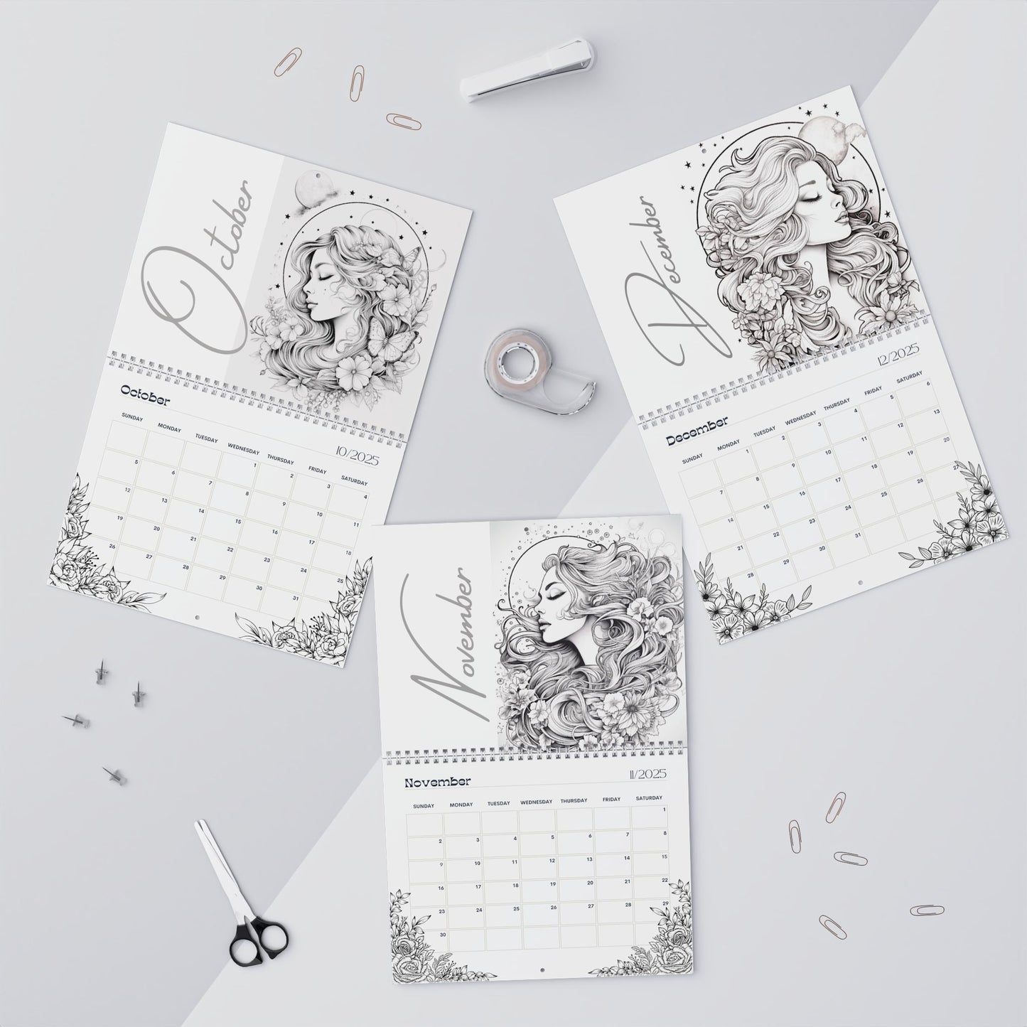 2025 Coloring Calendar - Moonlight Faeries Volume 5