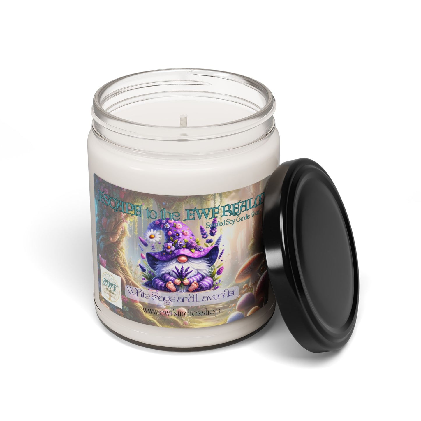 Scented Soy Candle White Sage and Lavender