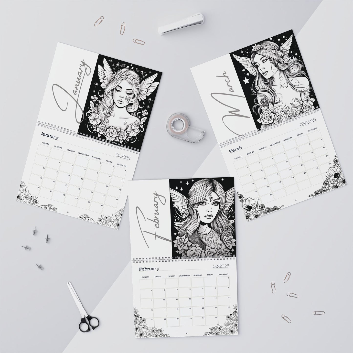 2025 Coloring Calendar - Moonlight Faeries Volume 10