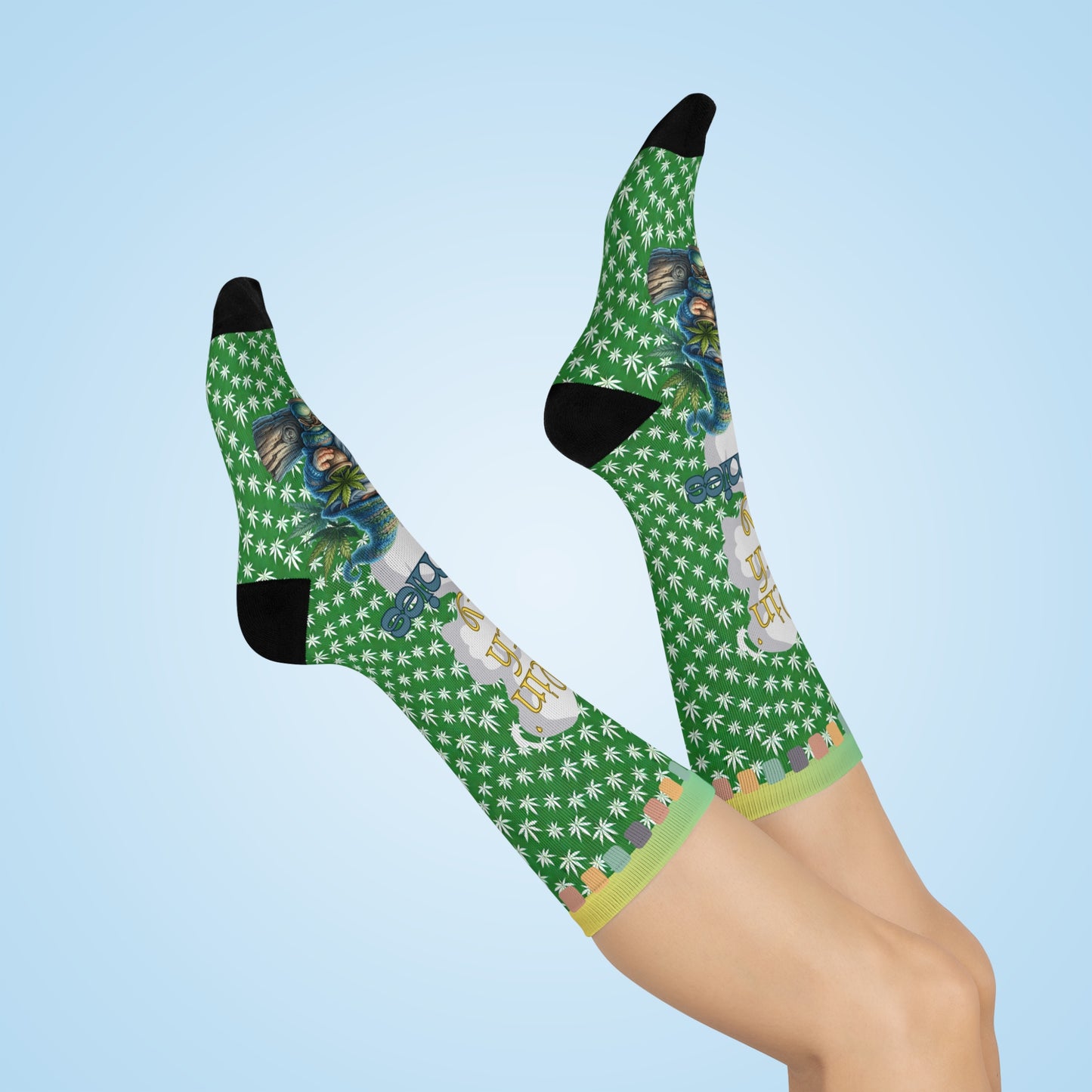 Cushioned Crew Socks- Rollin with my Gnomies