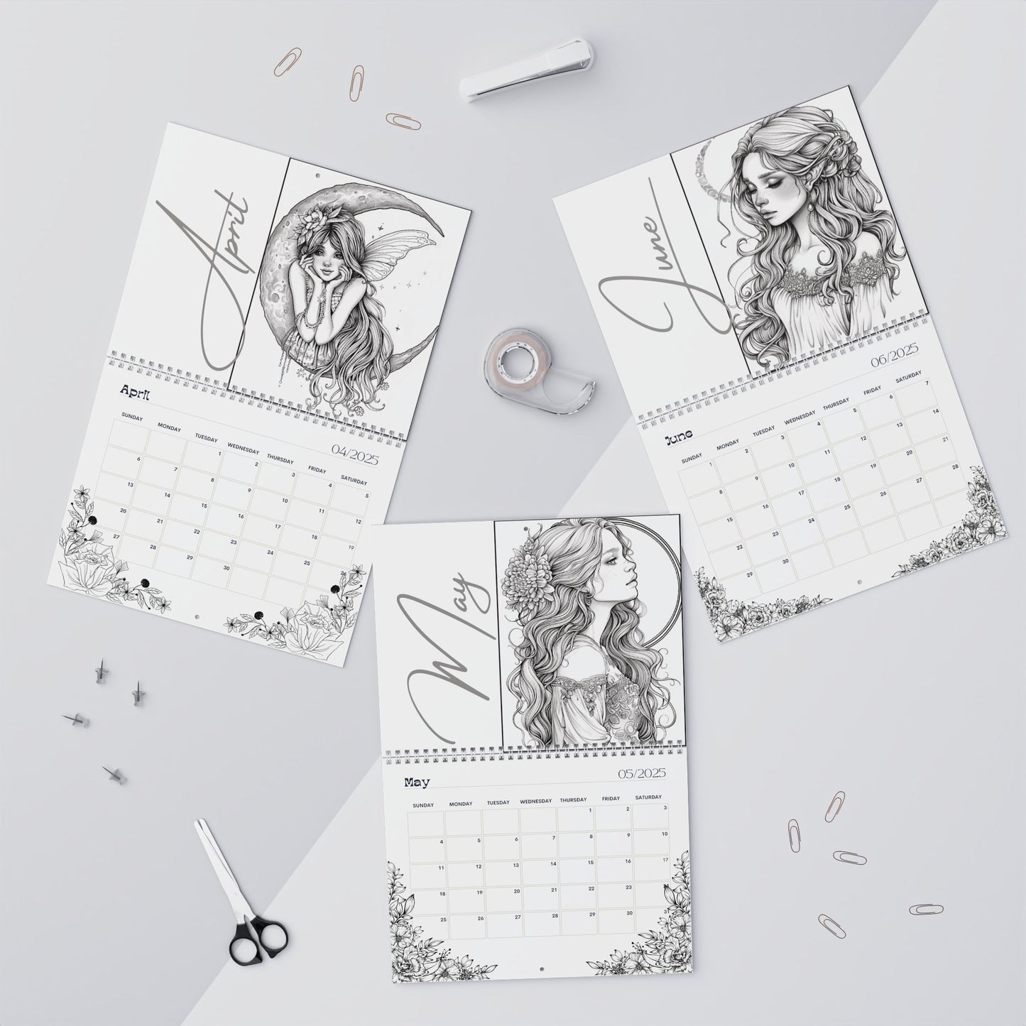 2025 Coloring Calendar - Moonlight Faeries Volume 6