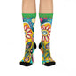 Cushioned Crew Socks-Aloha Mandala