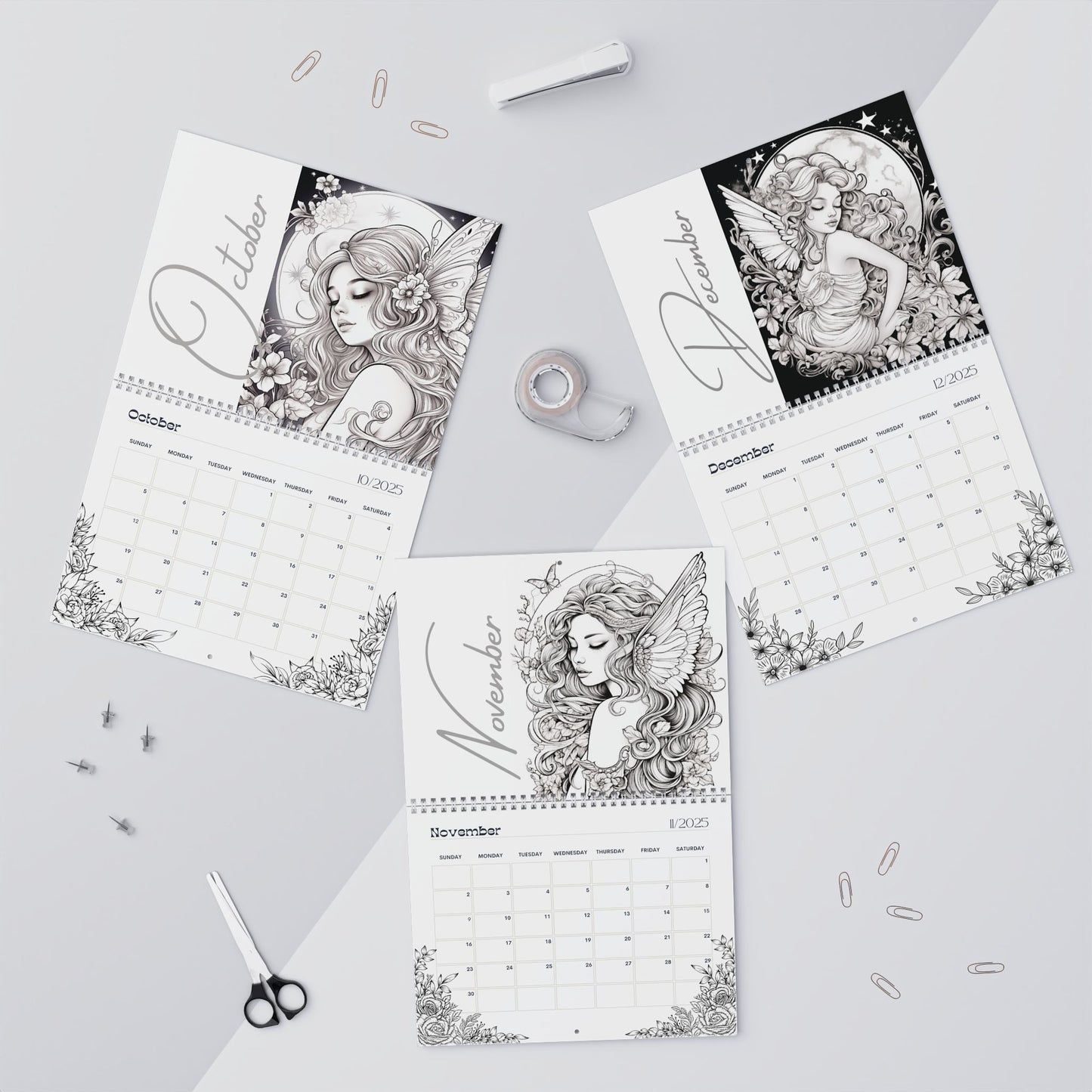 2025 Coloring Calendar - Moonlight Faeries Volume 3