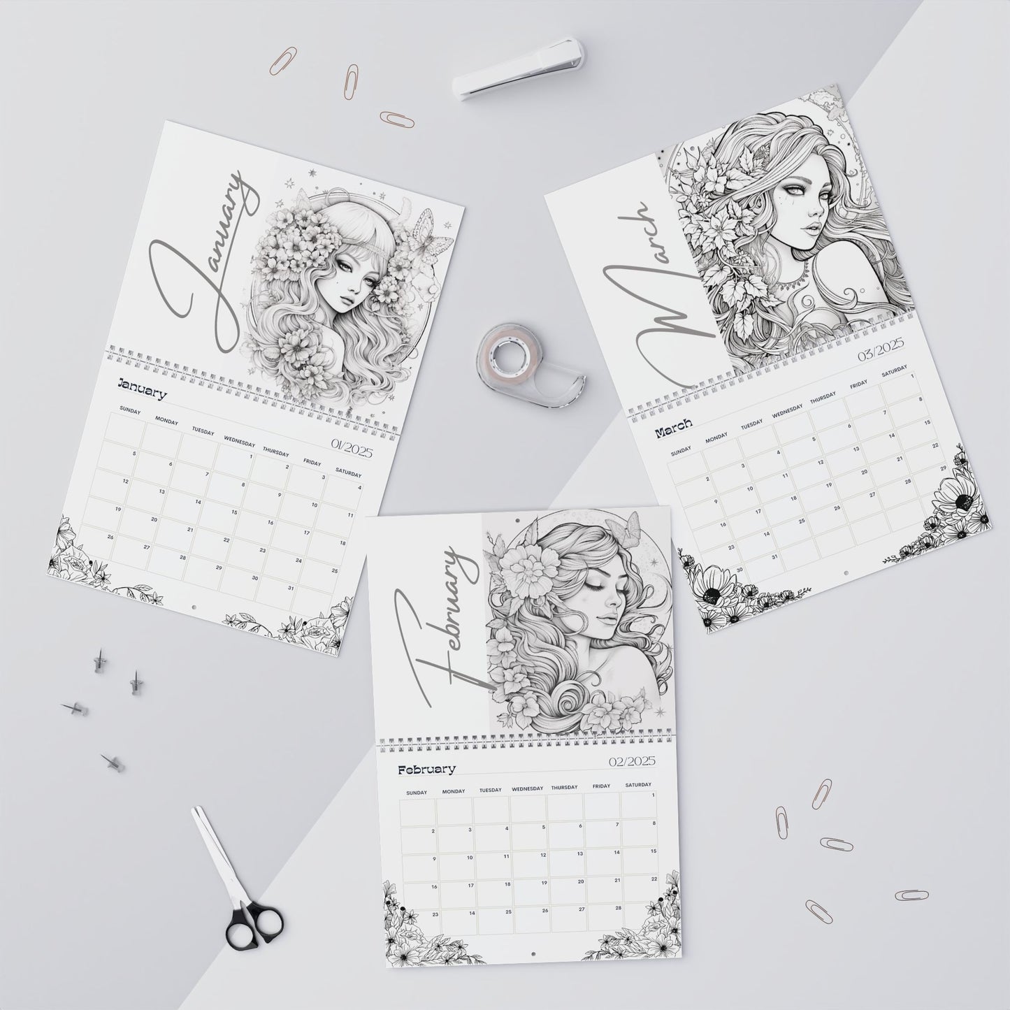 2025 Coloring Calendar - Moonlight Faeries Volume 5