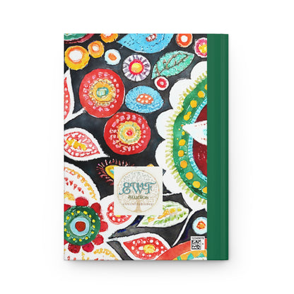 Matte Hardcover Journal - Funky Flowers