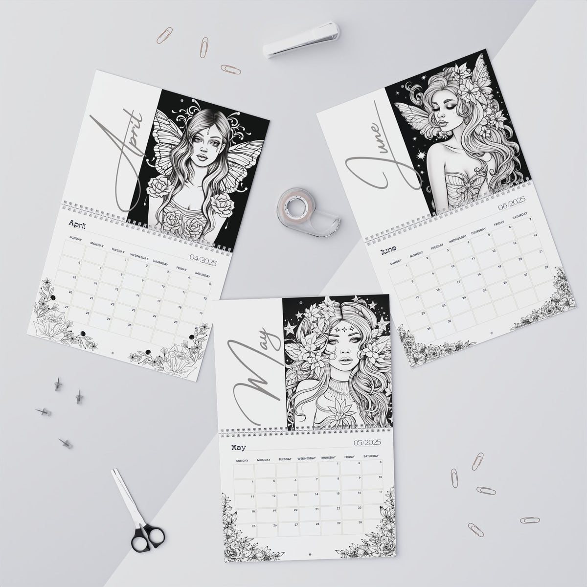 2025 Coloring Calendar - Moonlight Faeries Volume 10