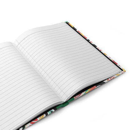 Matte Hardcover Journal - Funky Flowers
