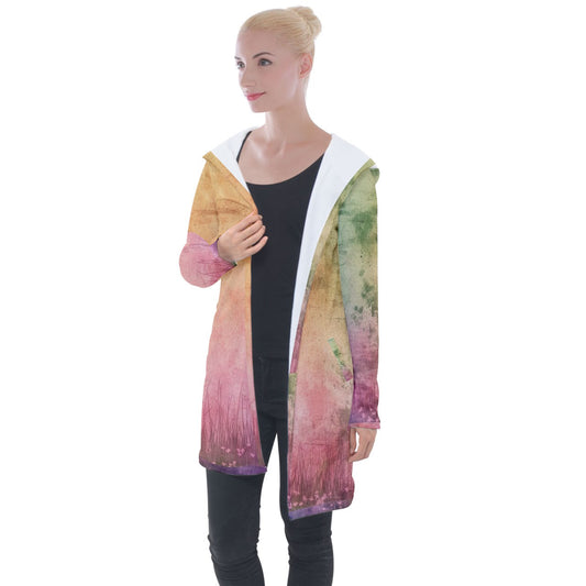 Longline Hooded Cardigan- Capri Sunset