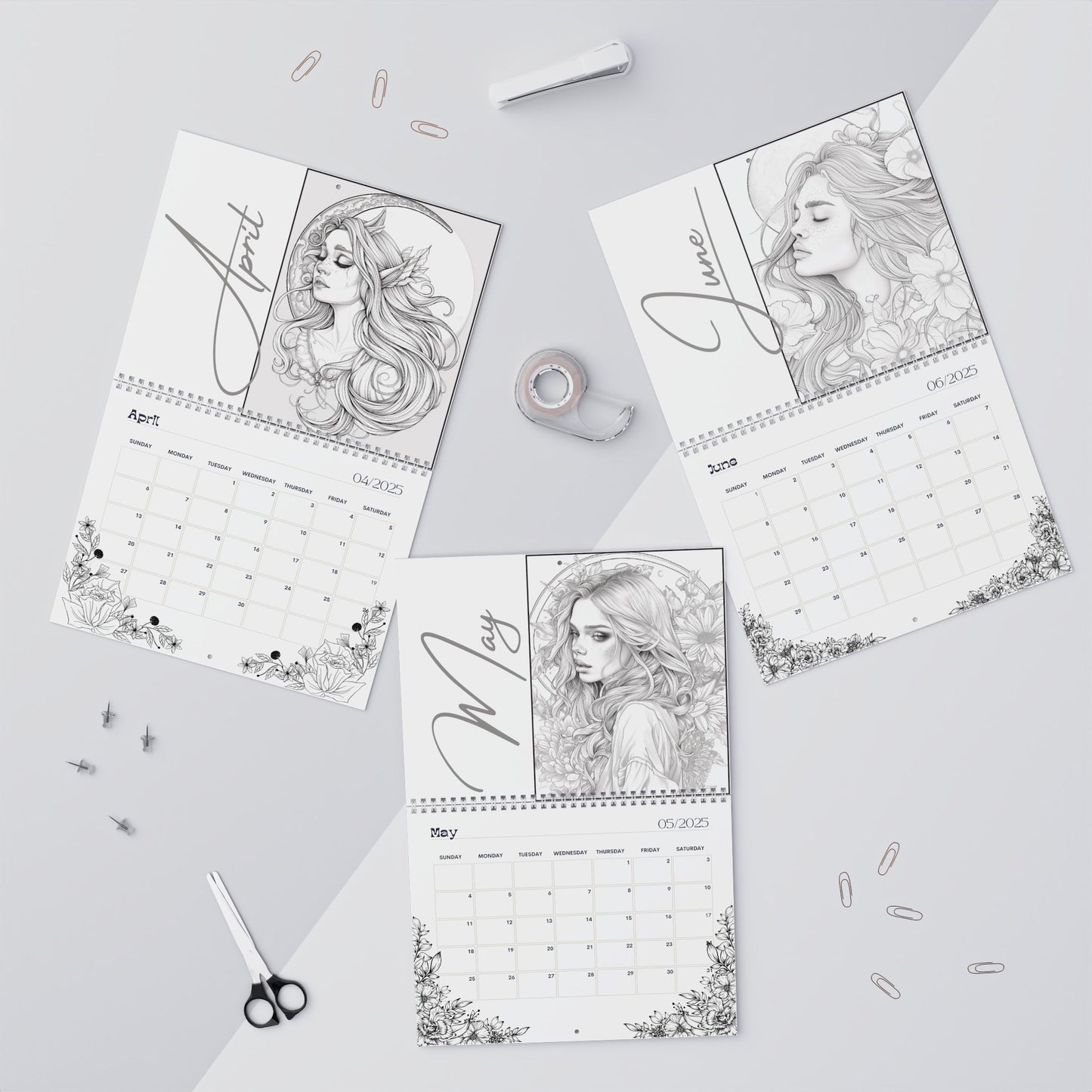 2025 Coloring Calendar - Moonlight Faeries Volume 7