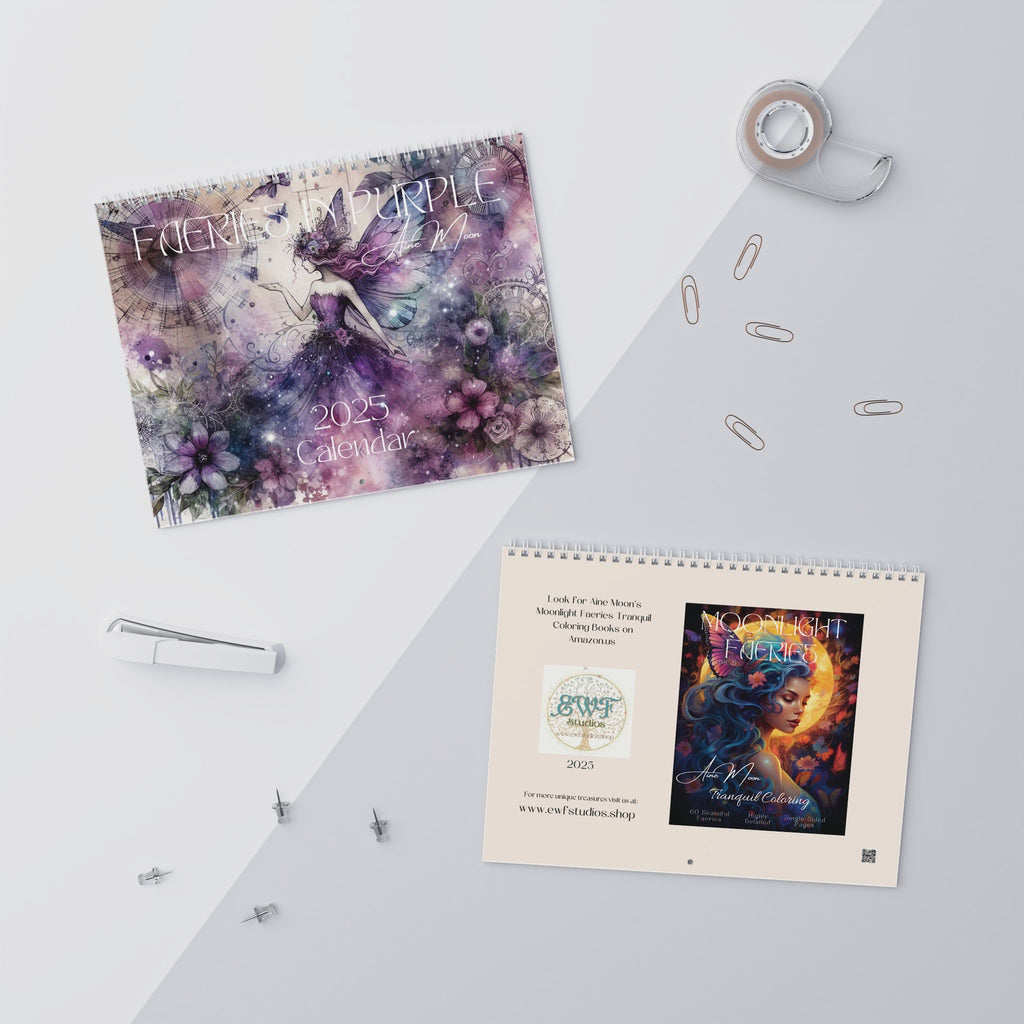 2025 Wall Calendars - Faeries in Purple