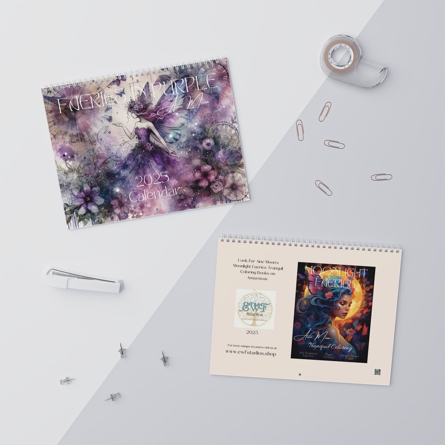 2025 Wall Calendars - Faeries in Purple