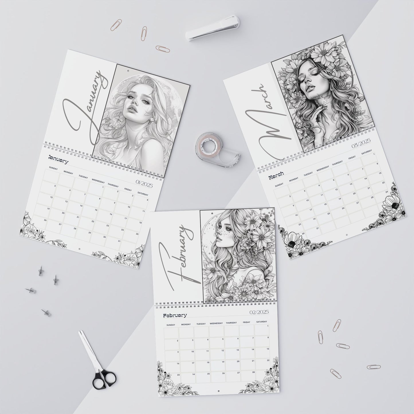2025 Coloring Calendar - Moonlight Faeries Volume 7
