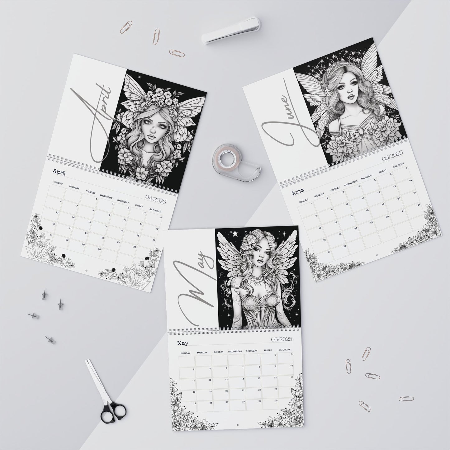 2025 Coloring Calendar - Moonlight Faeries Volume 9