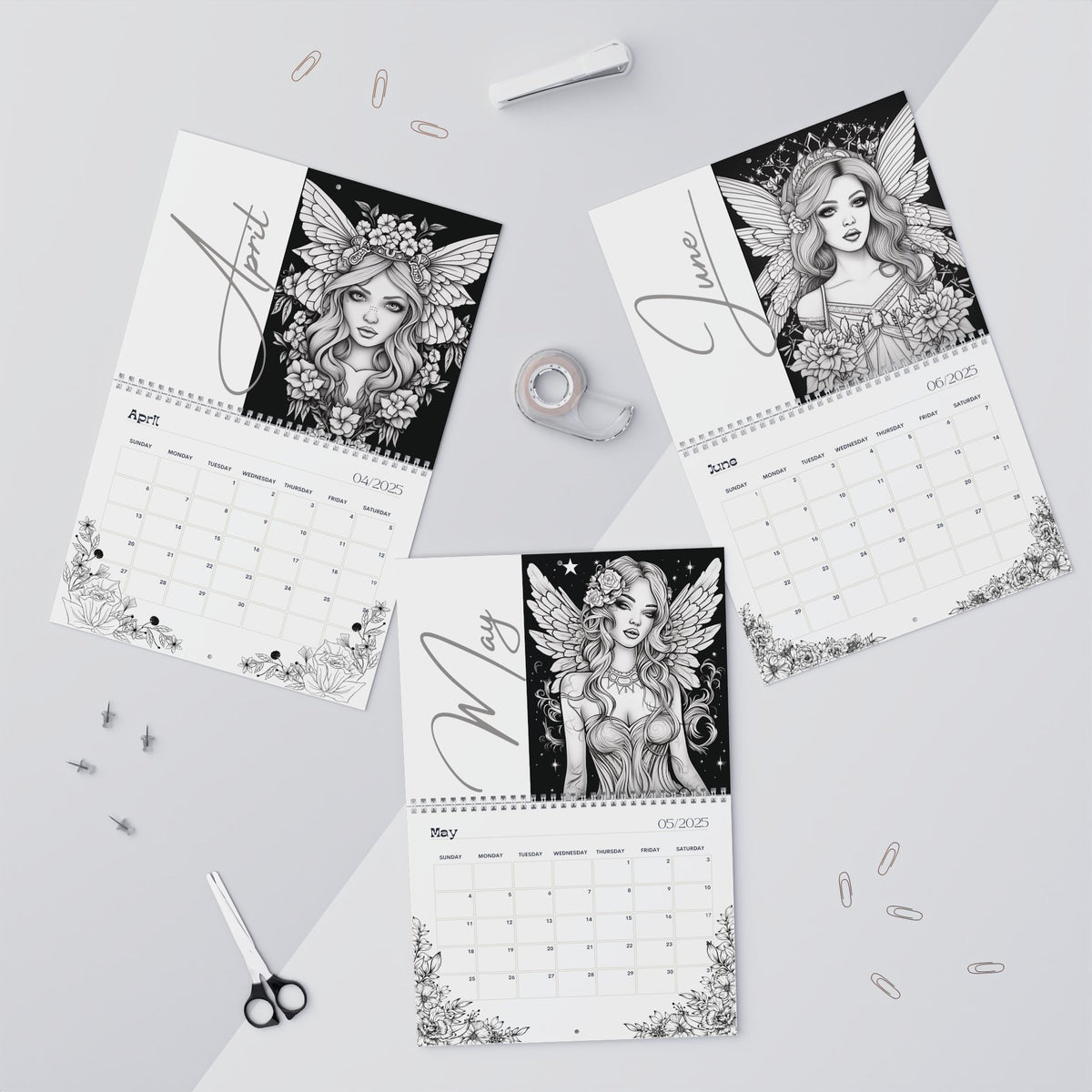2025 Coloring Calendar - Moonlight Faeries Volume 9
