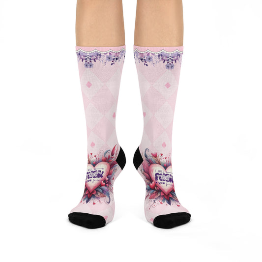 Cushioned Crew Socks-"Love" forever