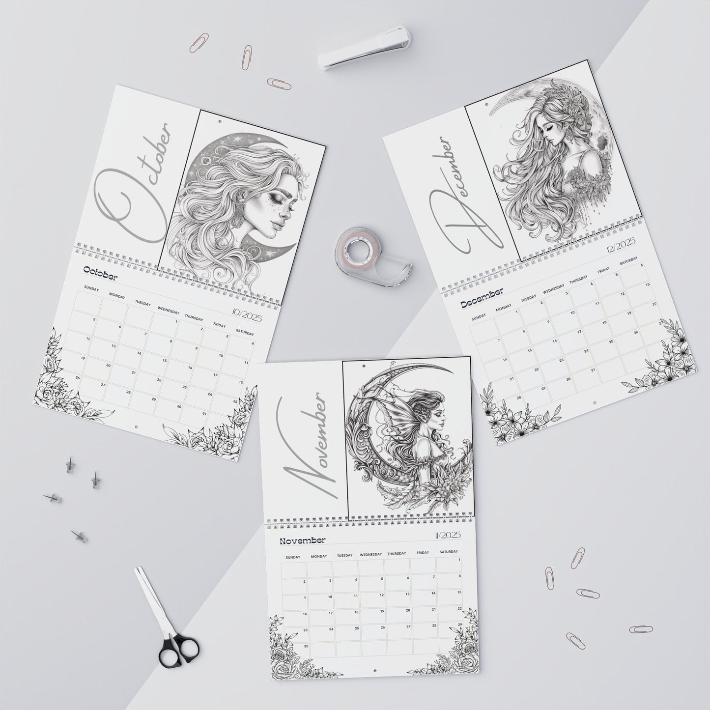 2025 Coloring Calendar - Moonlight Faeries Volume 7